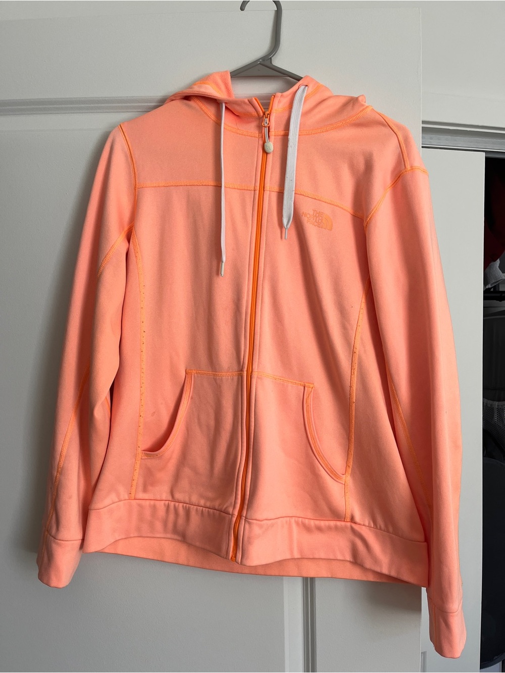 The North Face Orange Zip Up Hoodie